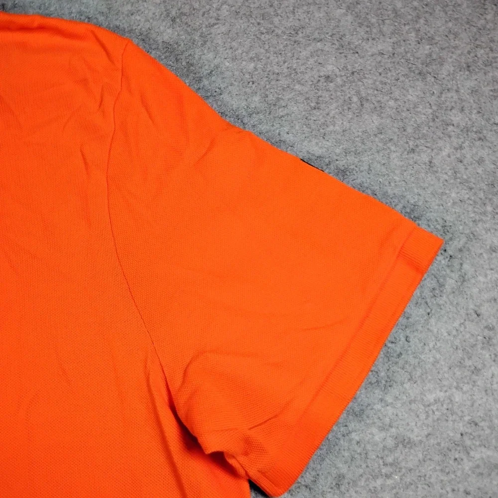 Polo Ralph Lauren Big Pony Polo Shirt Men's XL Orange Green Number 3 Classic Fit